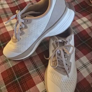 Women's Athletic Shoes in Cream and Tan